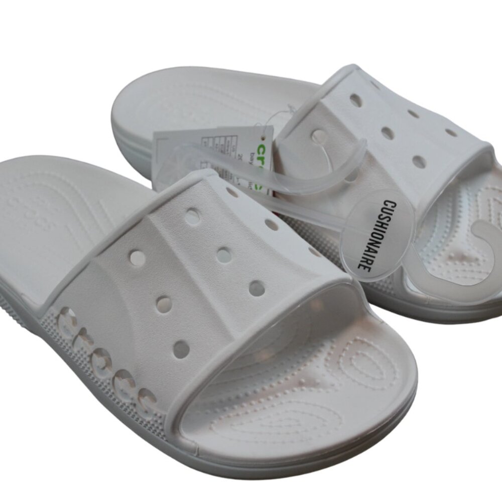 Crocs Baya II Slide Sandals White Shoes Size Mens 9 Womens 11 NWT